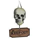 D&eacute;coration de porte Halloween t&ecirc;te de mort