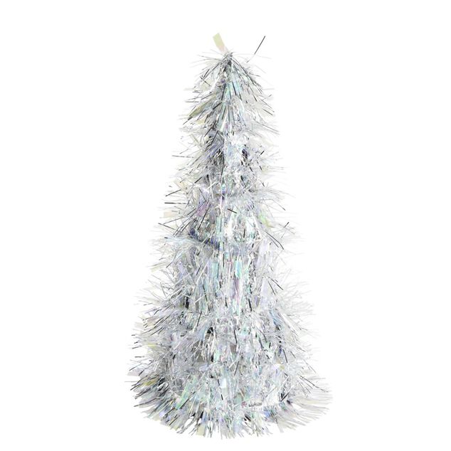 Sapin de No&euml;l mini &agrave; poser aspect guirlande scintillante &Oslash;18xH33cm (4 mod&egrave;les)
