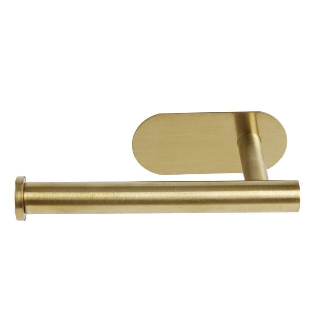 Porte papier toilette en m&eacute;tal dor&eacute; L15,7x8cm