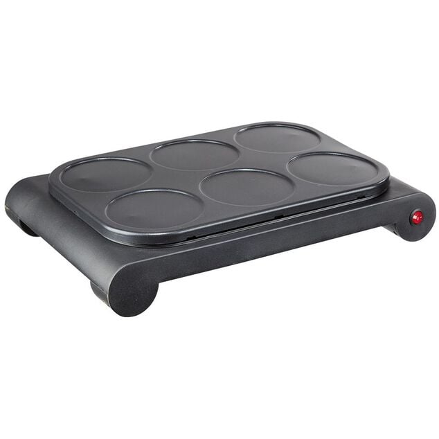 Cr&ecirc;pi&egrave;re 6 personnes aluminium noir 1000W