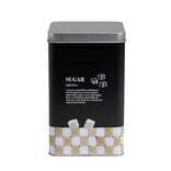 Boîte à sucre en métal noir design Sugar - 10,7x10,7xH.17,5cm