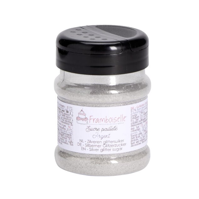 Sucre paillet&eacute; argent&eacute; Framboiselle 160gr