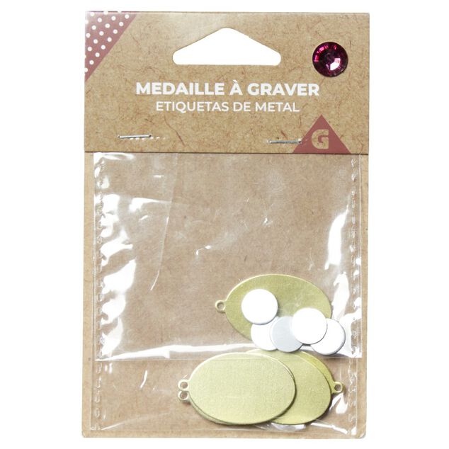 Médaille à graver ronde