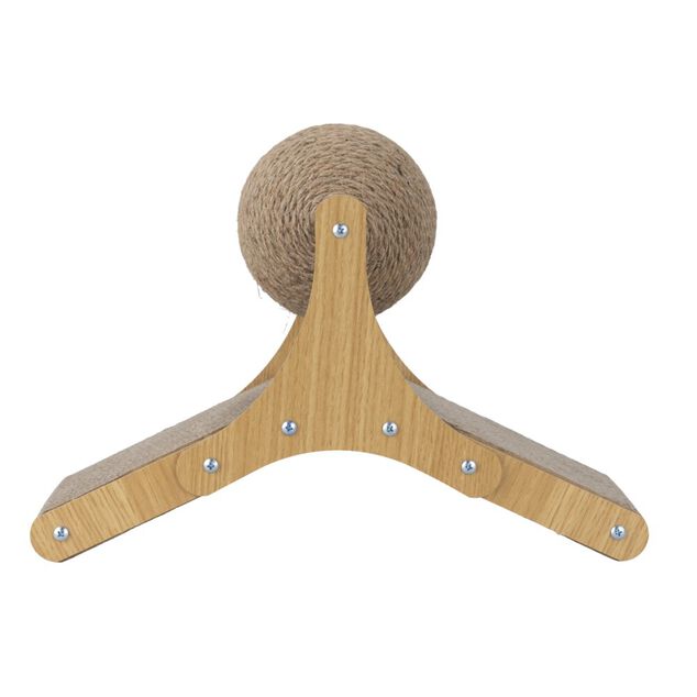 Griffoir pour chat en carton et boule en jute 36x26xH16cm