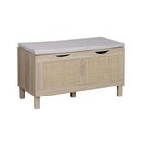 Banc coffre Kanna cannage rotin 80x35xH45cm