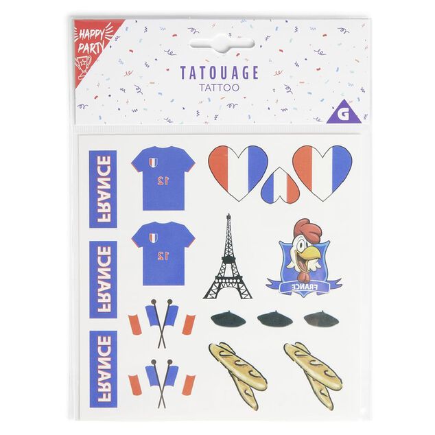 Tatouage temporaire &eacute;quipe de France