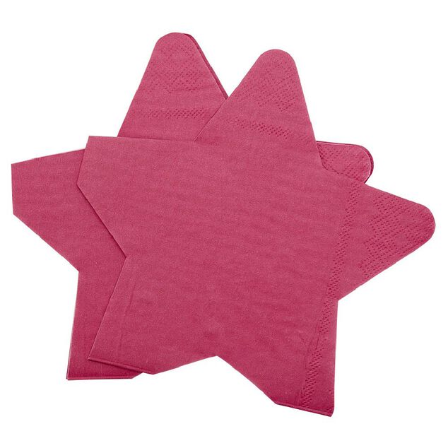 Serviette en papier &eacute;toile rouge x10