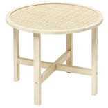 Table basse Kanna cannage de rotin Ø60xH45 cm