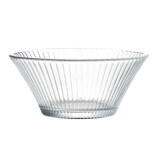 Coupelle en verre stri&eacute; vert H5,4cm