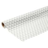 Toile cir&eacute;e triangle blanc et gris clair L. 140 cm