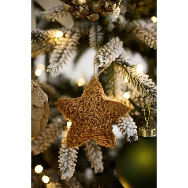 &Eacute;toile de No&euml;l bouclette &agrave; suspendre &Oslash;8cm (2 mod&egrave;les)