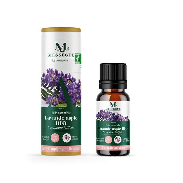 Huile essentielle lavande aspic bio Mess&eacute;gu&eacute; 10ml