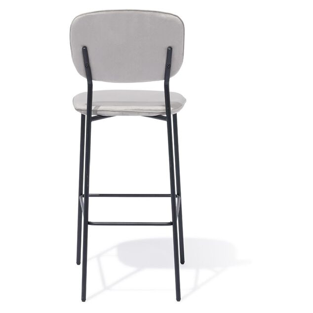 Tabouret de bar Morgane gris - L49xP46xH114 cm