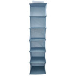 Organisateur de v&ecirc;tements Bleu - 6 niveaux - 30x30xH128 cm