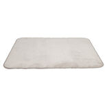 Tapis rectangulaire uni gris 90x130 cm