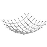 Corbeille &agrave; fruits carr&eacute;e design quadrillage