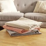 Jeté de canapé tissu uni polycoton 170x250cm (3 modèles)