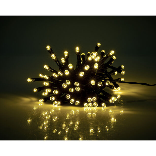 Guirlande lumineuse ext&eacute;rieur &agrave; piles 48LED blanc chaud 3,5m