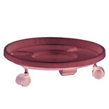 Support &agrave; roulette rond gris pour pot