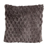 Coussin carr&eacute; toucher peluche 40x40cm - 4 mod&egrave;les