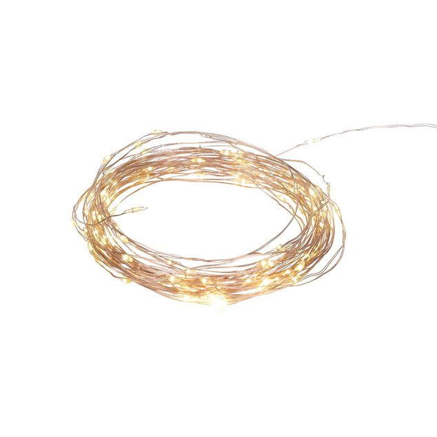 Guirlande LED &agrave; piles sur bobine L10,9m