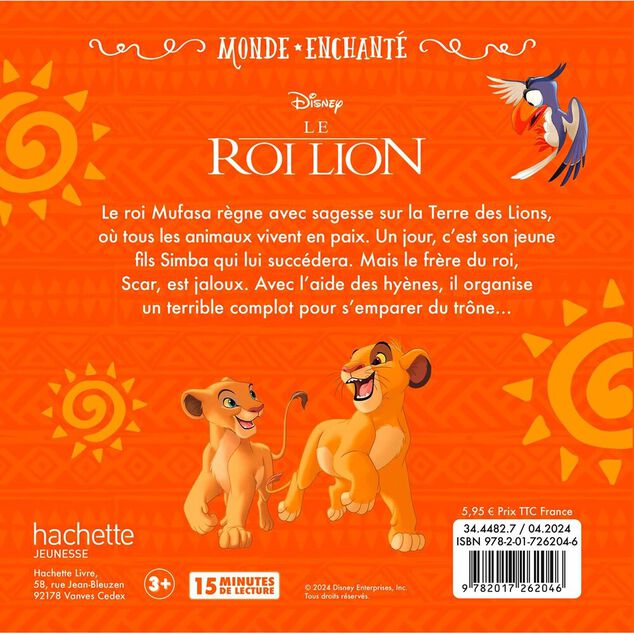 Livre d'histoire Disney Le Roi Lion L'histoire du film 32 pages