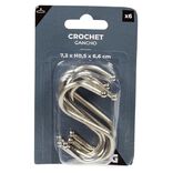 Crochet en forme de S en m&eacute;tal x6