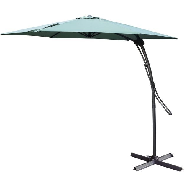 Parasol d&eacute;port&eacute; Malaga &Oslash;345xH245cm vert