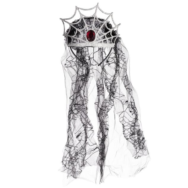 Diad&egrave;me araign&eacute;e avec voile pour adulte
