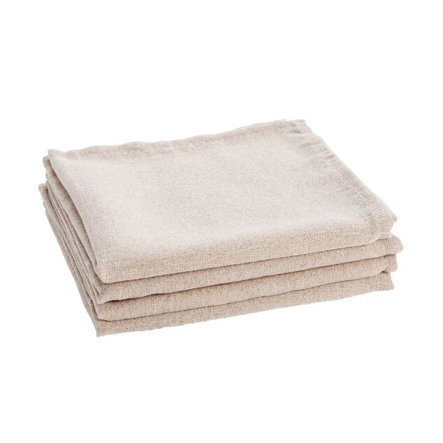 Serviette de table x4 effet lin 40x40cm (3 mod&egrave;les)