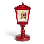 Lanterne de Noël animé et musical décor Père-Noël H32cm