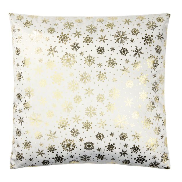 Coussin carr&eacute; imitation velours imprim&eacute; No&euml;l L45X45XH10 cm (2 mod&egrave;les rouge ou blanc)