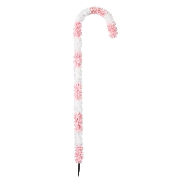 Sucre d'orge g&eacute;ant &agrave; poser H110 cm rouge et blanc