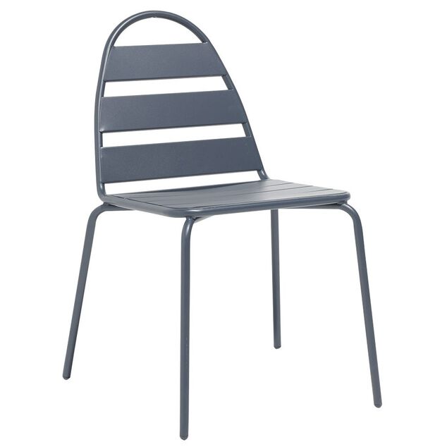 Chaise de jardin Fun m&eacute;tal gris 58x45xH82cm