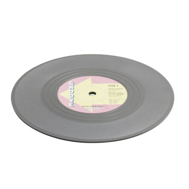 Dessous de verre forme vinyle &Oslash;10,5cm 4 pi&egrave;ces