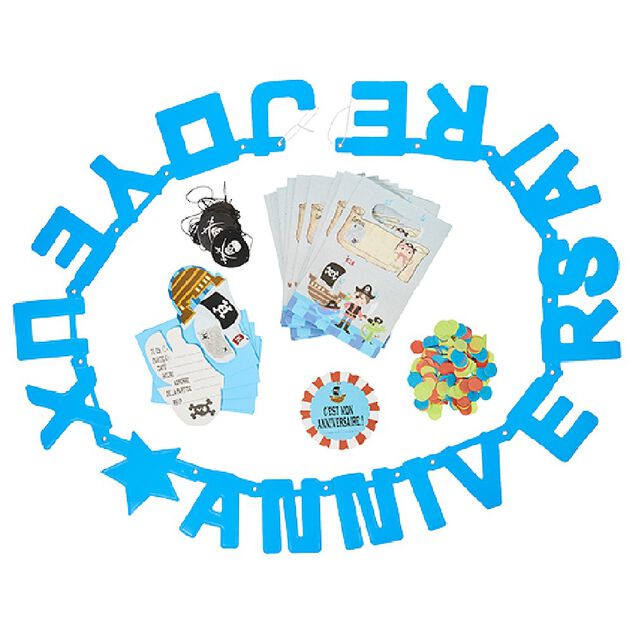 Kit d&eacute;co anniversaire th&egrave;me pirate