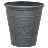 Cache pot motif proven&ccedil;al plastique gris &Oslash;40xH40cm