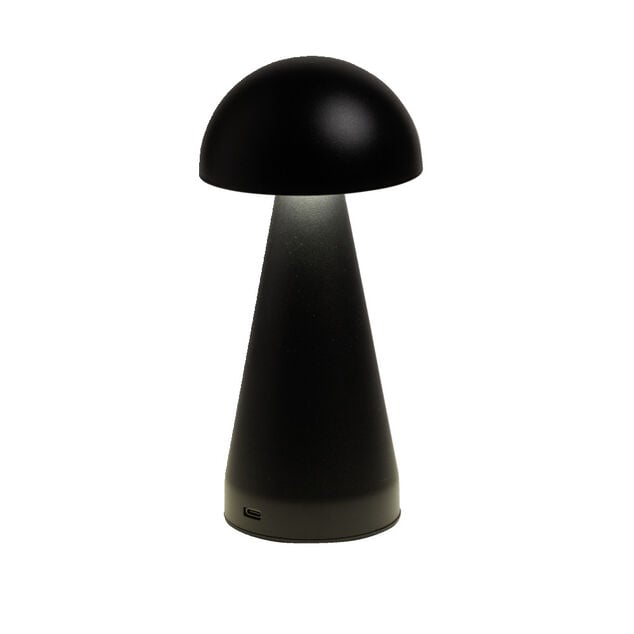 Lampe de table Roundi USB tactile noire Ø9,5xH22,5cm