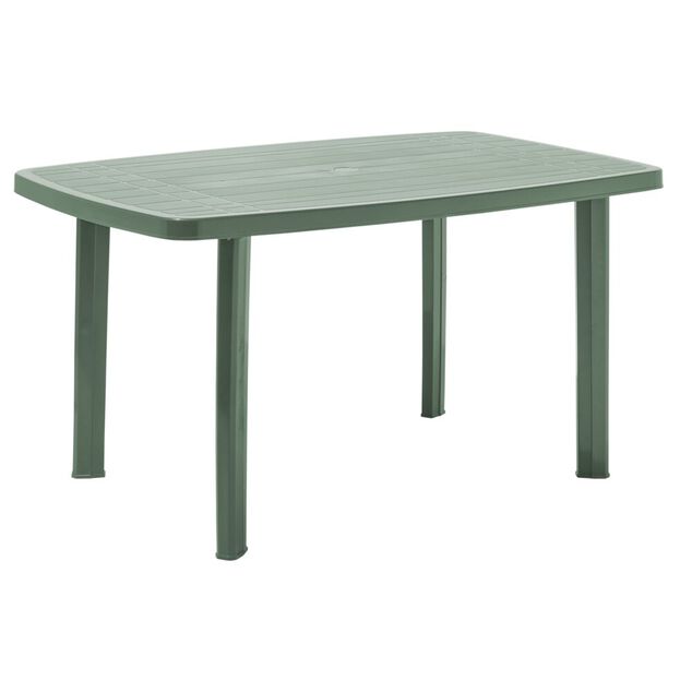 Table de jardin rectangulaire Viva plastique vert fonc&eacute; 137x85xH72cm