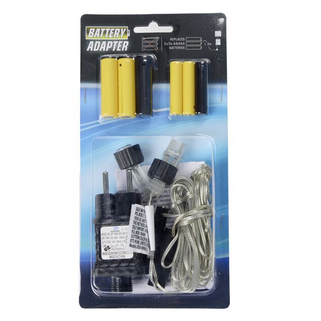 Adaptateur piles 3xAA et 3xAAA c&acirc;ble 3m noir