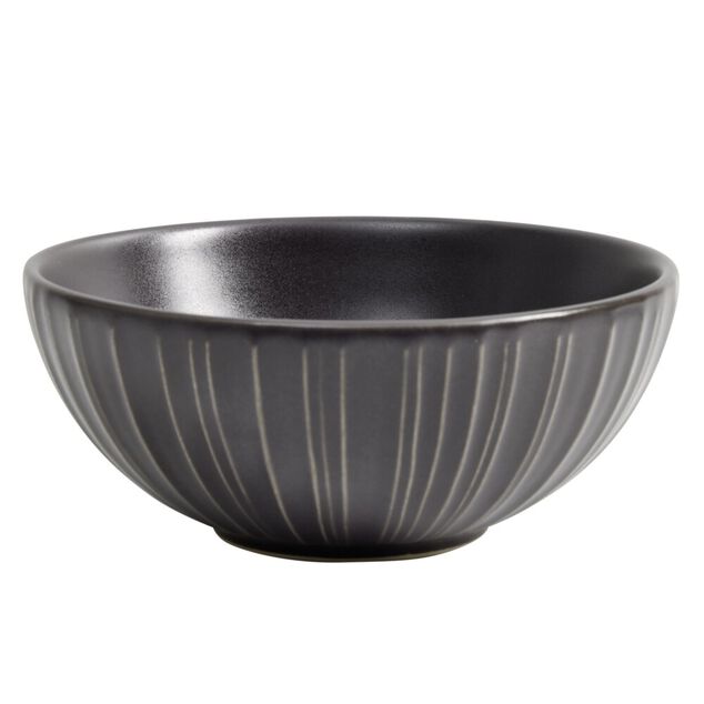 Bol en c&eacute;ramique noir &Oslash;15xH.6,5cm