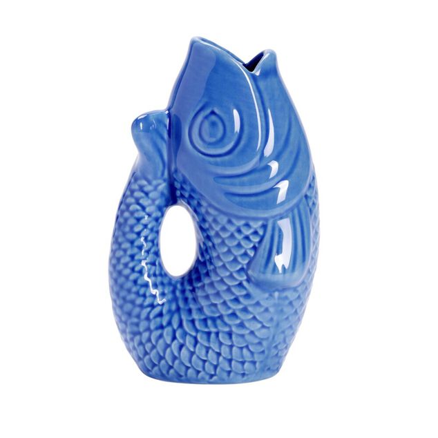 Vase en c&eacute;ramique forme poisson 10x7xH16cm (2 mod&egrave;les)