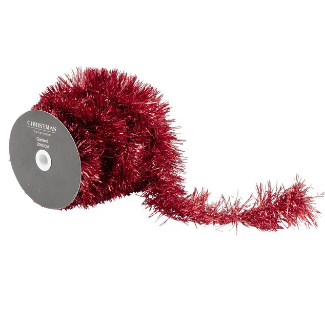 Guirlande de Noël XL rouge 20m