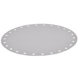 Lot de 4 sous-assiettes en carton argent&eacute; d&eacute;cor ajour&eacute;