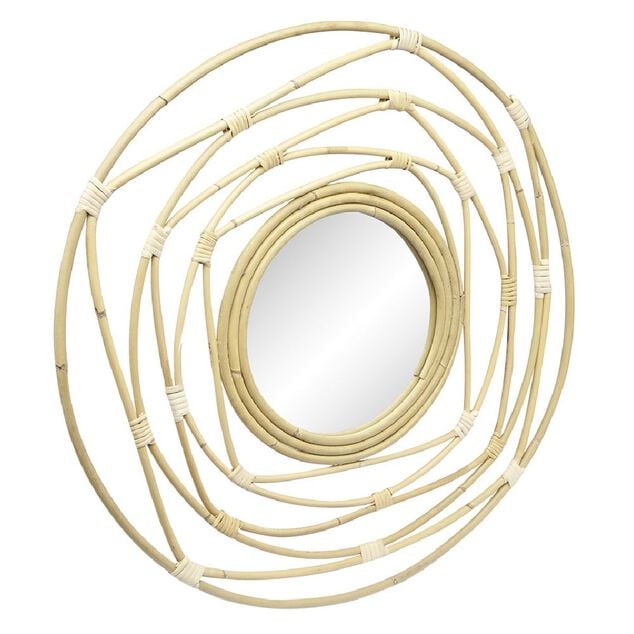 Miroir rotin naturel &Oslash;58 cm