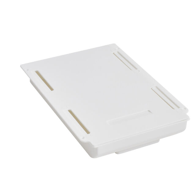 Tiroir de rangement adh&eacute;sif blanc 22x15x3,5cm