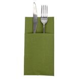 Serviette range couverts 40cm vert olive x20