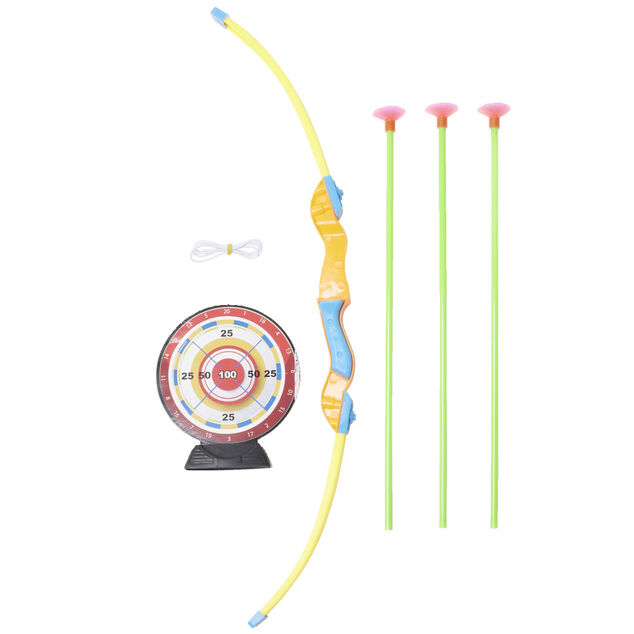 Set arc et 3 flèches en plastique L45cm