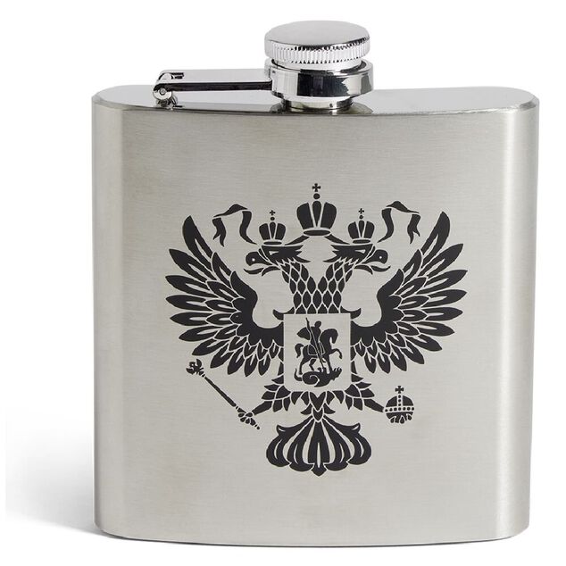 Flasque inox 178ml inscription Homme des tavernes