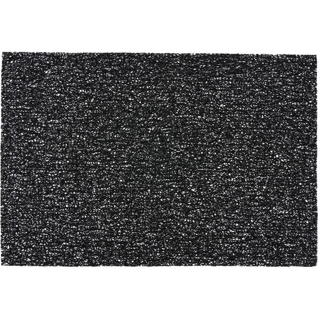 Set de table rectangulaire pvc effet spaghetti noir uni